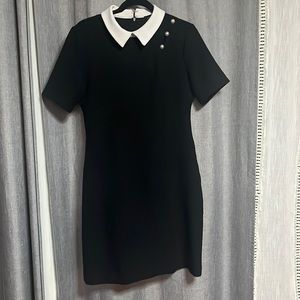 Ivanka Trump black and white short-sleeved dress